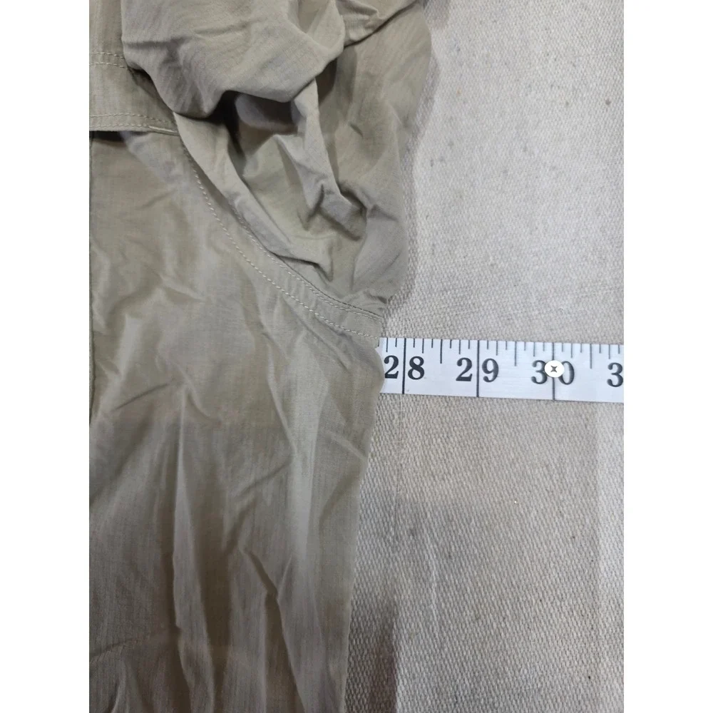The North Face Mens XXL Khaki Tan Vented Long Sleeve Hiking Fishing Shirt 2458